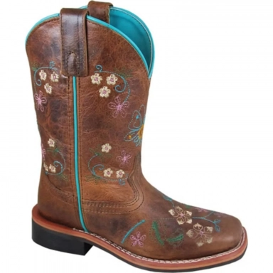 Smoky Mountain Kids Floralie Brown Western Boot
