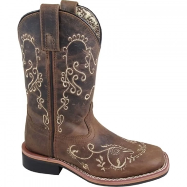 Smoky Mountain Kids Marilyn Brown Waxed Distress Western Boot