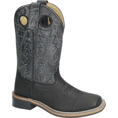 Smoky Mountain Kids Duke Black-Black Distress Western Boots 3912