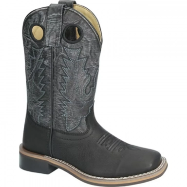 Smoky Mountain Kids Duke Black-Black Distress Western Boot