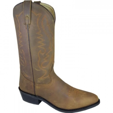 Smoky Mountain Mens Denver Brown Oiled Distress Cowboy Boot