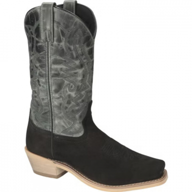 Smoky Mountain Mens Santa Fe Black-Charcoal Crackle Cowboy Boot