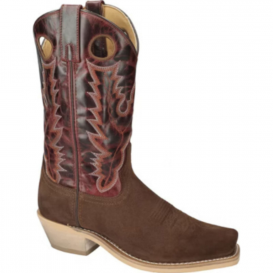 Smoky Mountain Mens Santa Fe Brown-Burgundy Crackle Cowboy Boot