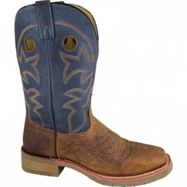 Smoky Mountain Mens Parker Brown-Navy Cowboy Boot