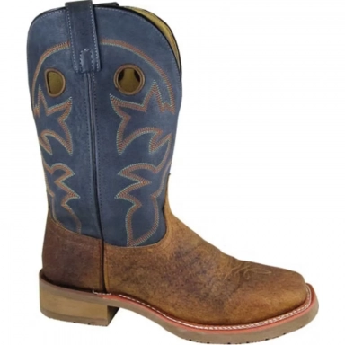 Smoky Mountain Mens Parker Brown-Navy Cowboy Boot