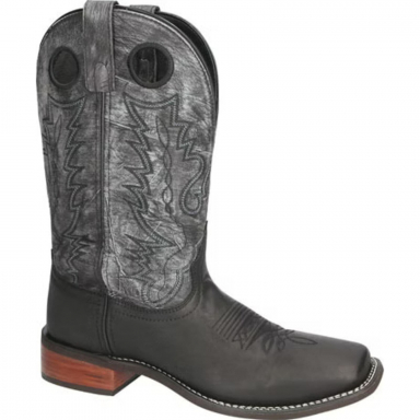 Smoky Mountain Mens Duke Black-Black Distress Cowboy Boot