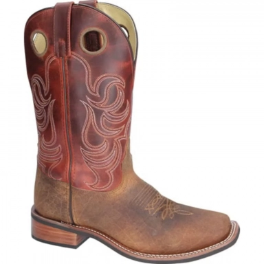 Smoky Mountain Mens Timber Brown-Burnt Apple Cowboy Boot