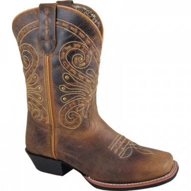 Smoky Mountain Womens Shelby Brown Waxed Distress Western Boot
