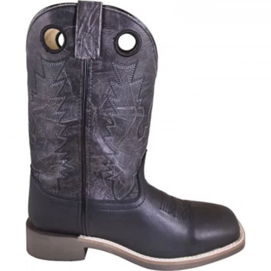 Smoky Mountain Womens Tracie Black-Black Distress Western Boot