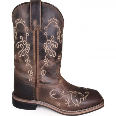 Smoky Mountain Womens Marilyn Brown Waxed Distress Western Boot