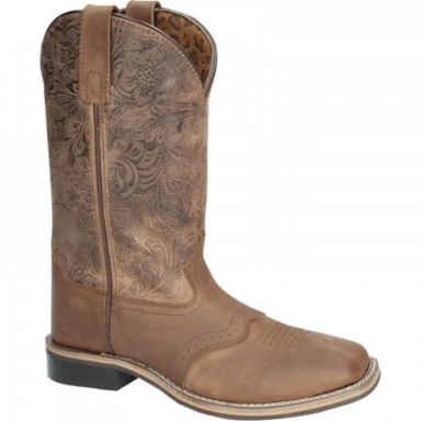 Smoky Mountain Womens Brandy Brown Oil Distress-Brown Western Boot