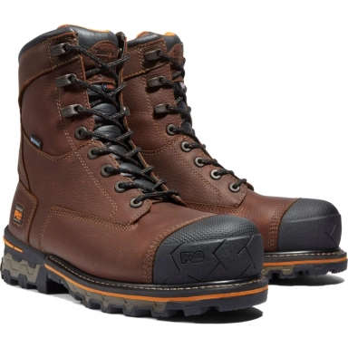 Timberland Mens Pro 8 Boondock Composite Safety Toe Waterproof Brown