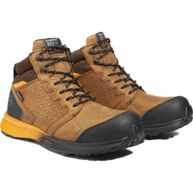 Timberland Mens Pro Reaxion Composite Toe Waterproof Sneaker Brown