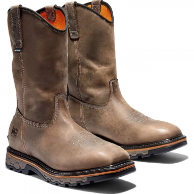 Timberland Mens Pro True Grit Waterproof Soft Toe Pull-On Boot