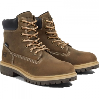 Timberland Womens Pro Direct Attach 6 Waterproof Work Boot Brown