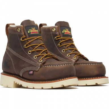 Thorogood Womens 6 Inch Steel Moc Toe Crazy Horse Leather Work Boot