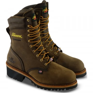 Thorogood Mens Logger Series 9" Brown Crazyhorse Waterproof Work Boots 804-3555