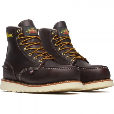 Thorogood Mens 6 Inch Waterproof Steel Moc Toe Briar Premium Edition
