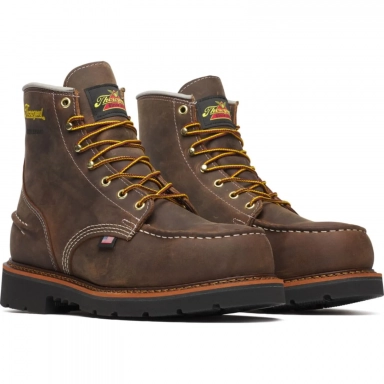 Thorogood Mens 6 Inch Waterproof Steel Moc Toe Crazy Horse Work Boot