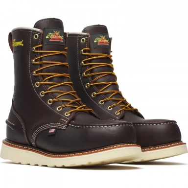 Thorogood Mens 8 Inch Waterproof Steel Moc Toe Briar Premium Edition
