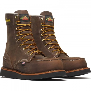 Thorogood Mens 8 Inch Waterproof Moc Toe Steel Crazy Horse Leather D2E