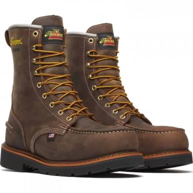 Thorogood Mens 8 Inch Waterproof Steel Moc Toe Crazy Horse Work Boot