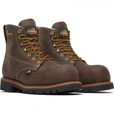 Thorogood Mens 6 Inch Waterproof Nano Toe Plain Crazy Horse Work Boot