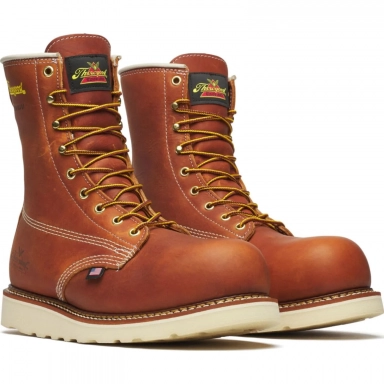 Thorogood Mens 8 Inch Waterproof Composite Toe Plain Tobacco Work Boot