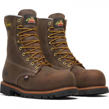 Thorogood Mens 8 Inch Waterproof Nano Toe Plain Crazy Horse Work Boot