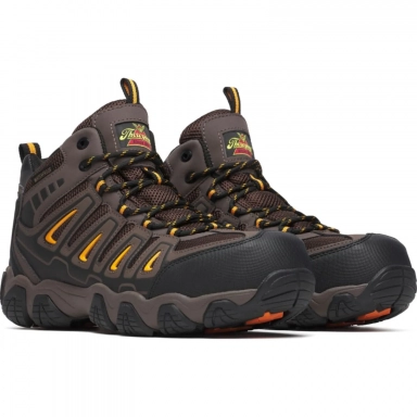 Thorogood Unisex Mid Waterproof Composite Toe Putty Orange Work Boot