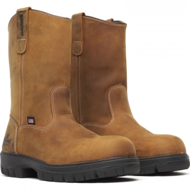 Thorogood Mens Nano Safety Toe Chestnut Leather Wellington