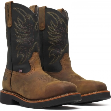 Thorogood Mens 11 Inch Waterproof Steel Square Toe Crazy Horse Cowboy