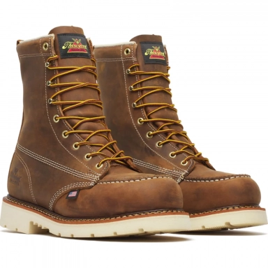 Thorogood Mens 8 Inch Steel Moc Toe Crazy Horse Leather Work Boot D2E