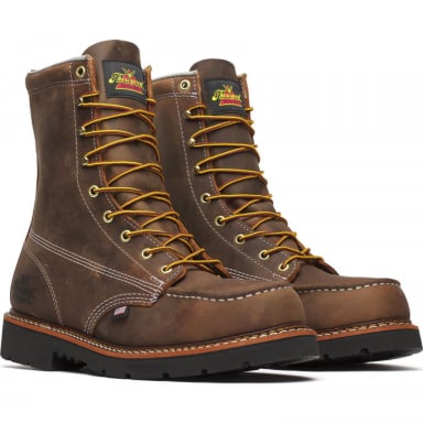 Thorogood Mens 8" Moc Toe Steel Toe American Heritage Work Boot 804-4398