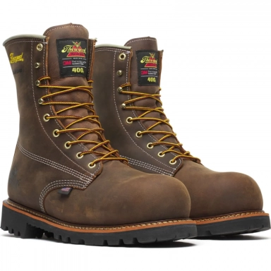Thorogood Mens 8 Inch Waterproof Insulated Nano Toe Crazy Horse Work