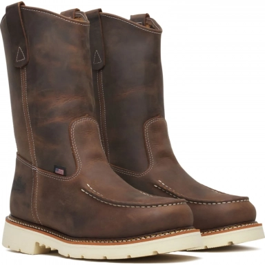 Thorogood Mens 11 Inch Moc Toe Crazy Horse Leather Wellington