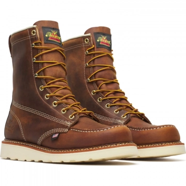 Thorogood Mens 8 Inch Moc Toe Crazy Horse Leather Work Boot