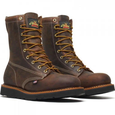 Thorogood Mens 8 Inch Plain Toe Crazy Horse Leather Work Boot