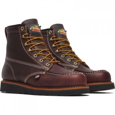 Thorogood Mens 8 Inch Moc Toe Black Walnut Leather Work Boot