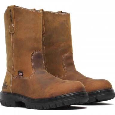 Thorogood Mens Soft Toe Chestnut Leather Wellington