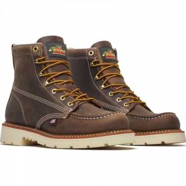 Thorogood Mens 6 Inch Moc Toe Crazy Horse Leather Work Boot Style