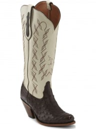 Tony Lama Womens 15" Nicotine Hermoso Full Quill Cowgirl Boot 1080L