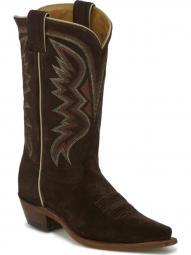 Tony Lama Womens 11" Chocolate W/P Suede Cowgirl Boot 7936L