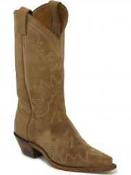 Tony Lama Womens 12" Tan Wp Suede Cowgirl Boot 7938L