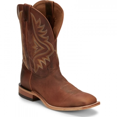 Tony Lama Mens 11 Tan Worn Goat Cowboy Boot
