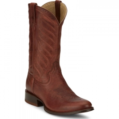 Tony Lama Mens 12 Lenado Cognac Western Boot
