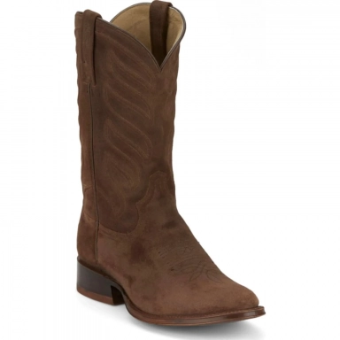 Tony Lama Mens 12 Amado Suede Taupe Western Boot
