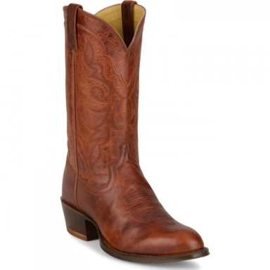 Tony Lama Mens 12 Marco Cognac Goat Cowboy Boot