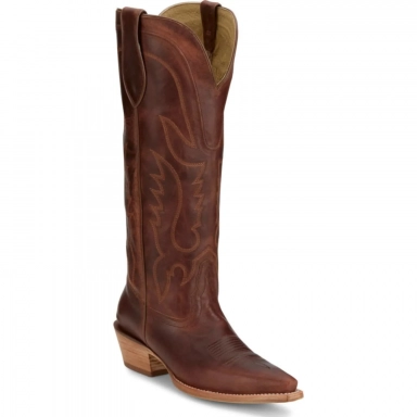 Tony Lama Womens 15 Jess Cognac Goat Western Boot