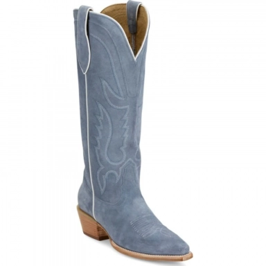 Tony Lama Womens 15 Liz Cornflower Suede Western Boot
